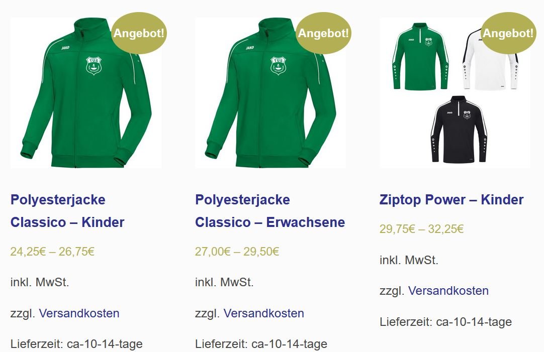 Der TuSBO-Onlineshop ist online